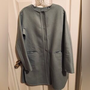 J JILL WHITE JADE WOOL COAT